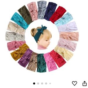 Super Stretchy Soft Baby Girls Headbands with bows NWT